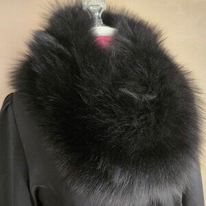 Gucci Fox Fur / Silk Circular Scarf